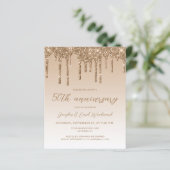 Budget Glitter Gold 50. Hochzeitstag Schriftzug (Stehend Vorderseite)