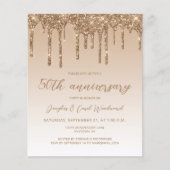 Budget Glitter Gold 50. Hochzeitstag Schriftzug (Vorderseite)