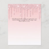 BUDGET Glitter Unicorn Baby Girl Shower Flyer (Hinten)