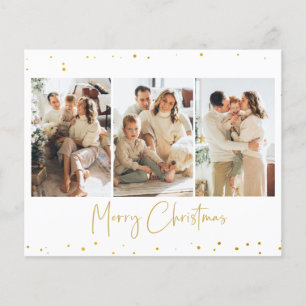 Budget Glitter Weihnachts-Grußkarte zum Foto Flyer