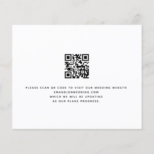 Budget Glittery Pumpkins QR-Code Save the Date (Rückseite)