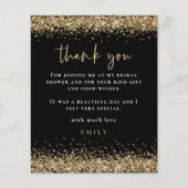 Budget Glitzer Foto Brautparty Black Vielen Dank (Vorderseite)