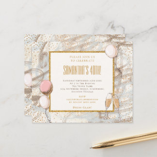 Budget Glitzer Girl 40. Party Geburtstagsfeier Ein