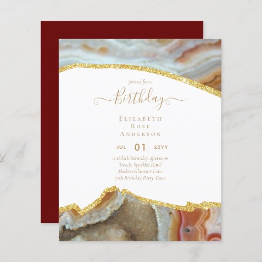 BUDGET Glitzer Glam Agate Hübsch Jegliches Alter (Vorne/Hinten)