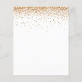 Budget Glitzer Golden Wedding Party Einladung (Rückseite)