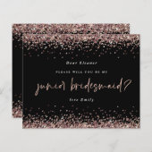 Budget Glitzer Rose Gold Junior Bridesmaid Req (Vorne/Hinten)