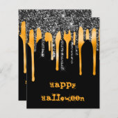 BUDGET Glitzer Tropfen Schwarzes Halloween-Klassen (Vorne/Hinten)