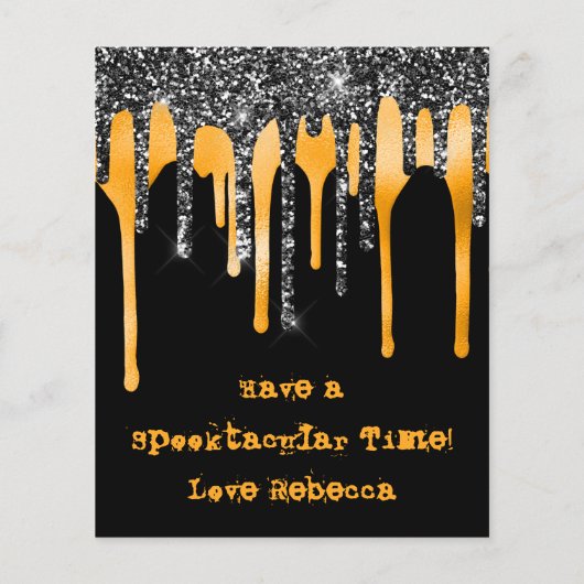 BUDGET Glitzer Tropfen Schwarzes Halloween-Klassen (Rückseite)