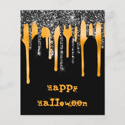 BUDGET Glitzer Tropfen Schwarzes Halloween-Klassen (Vorderseite)