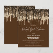 Budget Glitzer Virtual Bridal Dusche Einladung (Vorne/Hinten)