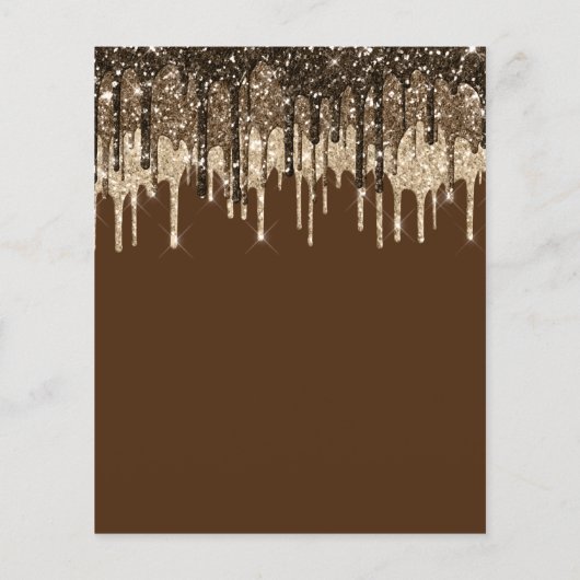 Budget Glitzer Virtual Bridal Dusche Einladung (Rückseite)