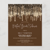 Budget Glitzer Virtual Bridal Dusche Einladung (Vorderseite)