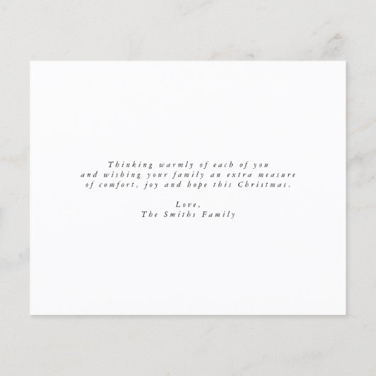 Budget Glitzer Weihnachts Foto Grußkarte Flyer (Hinten)