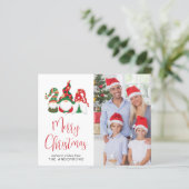Budget Gnomes Frohe Weihnachts-Foto Weihnachtskart (Stehend Vorderseite)