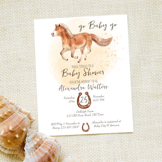 Budget Go Baby läuft Pferdeschwür Babydusche