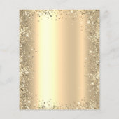 Budget Gold 50th Wedding Anniversary Invitation (Rückseite)