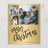 Budget gold 6 Foto Frohe Weihnachtskarte (Vorderseite)