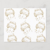 Budget/Gold Auto/Hochzeitseinladung. Flyer (Hinten)