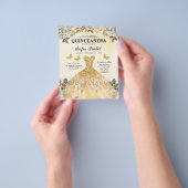 Budget Gold Bilingual Spanish Quinceanera Flyer (Gruppe)