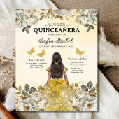 Budget Gold Bilingual Spanish Quinceanera Flyer