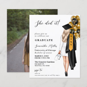 Budget Gold Black Nurse Sie tat es Abschluss