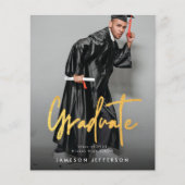 Budget Gold Brush Abschluss Ankündigung Foto Flyer (Vorne)