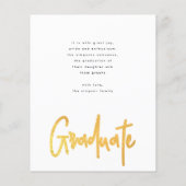 Budget Gold Brush Abschluss Ankündigung Foto Flyer (Hinten)