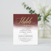 Budget Gold Burgundi Wasserfarbe Überraschung Gebu (Stehend Vorderseite)