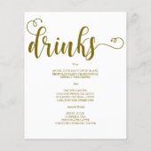 Budget Gold Classic WEDDING MENU. Flyer (Hinten)