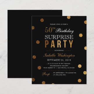 Budget Gold Confetti Black Überraschung Geburtstag