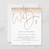 Budget Gold Confetti Glitzer Wir machen Hochzeit E (Vorderseite)