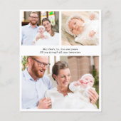 Budget Gold Cross Green Foto Taufe Vielen Dank (Rückseite)