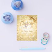 Budget Gold Diamonds Glitzer Weihnachten Einladung Flyer (Einzeln)