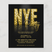 Budget Gold Disco Glitzer Silvester FLYER (Vorne)