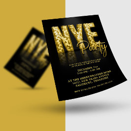 Budget Gold Disco Glitzer Silvester FLYER