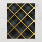 Budget Gold Dunkelgrüner Tartan Weihnachtsfotokart (Rückseite)