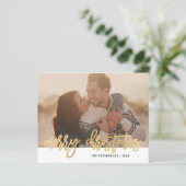 Budget Gold Einfach Weihnachten Foto Urlaub (Stehend Vorderseite)