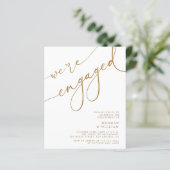 Budget Gold Elegant Wir sind Verlobte Engagement P (Stehend Vorderseite)