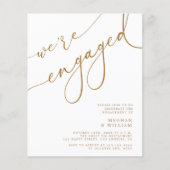 Budget Gold Elegant Wir sind Verlobte Engagement P (Vorderseite)