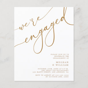 Budget Gold Elegant Wir sind Verlobte Engagement P