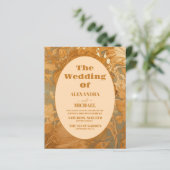 Budget Gold Floral Art Nouveau Hochzeit (Stehend Vorderseite)
