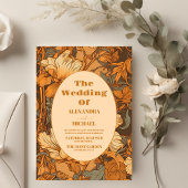 Budget Gold Floral Art Nouveau Wedding