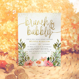 Budget Gold Floral Brunch & Bubbly Bridal Shower