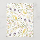 Budget Gold Frame Boho Wildblume Geburtstag Einlad Flyer (Hinten)