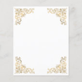 Budget Gold Frame Geburtstagsparty Einladung (Rückseite)