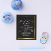 Budget Gold Frame Minimalistische Party Einladung Flyer (Einzeln)