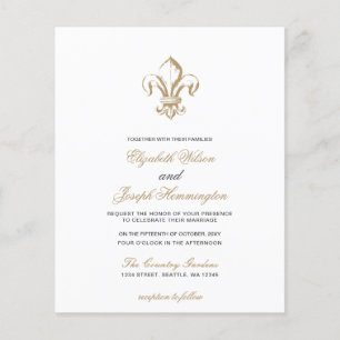 Budget Gold Französische Fleur de Lis Hochzeitsein