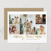 BUDGET Gold Frohe Weihnachts-Herz-Script 5 Foto (Vorne/Hinten)