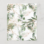 Budget Gold Geometric Eucalyptus Elegante Moss Flyer (Hinten)