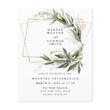 Budget Gold Geometric Eucalyptus Elegante Moss